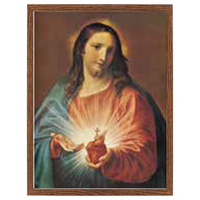 Wood Frame - Sacred Heart Jesus (Batoni)