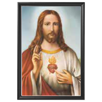Wood Frame (Black) - Sacred Heart of Jesus