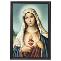 Wood Frame (Black) - Sacred Heart of Mary