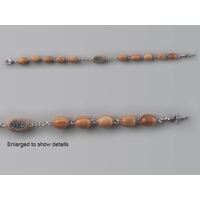 Rosary Bracelet Wood Miraculous in Tulle Bag - 8mm Beads