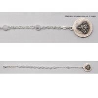 Rosary Bracelet Imitation Mother of Pearl OL Loreto - 3mm Beads