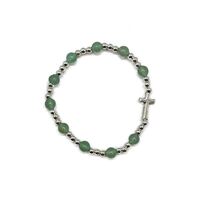 Rosary Bracelet Aventurine in Tulle Bag- 5mm Beads
