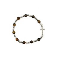 Rosary Bracelet Tiger Eye in Tulle Bag - 5mm Beads