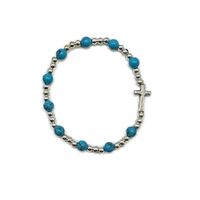 Rosary Bracelet Turquoise  in Tulle Bag - 5mm Beads
