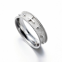 Sterling Silver Rosary Ring - 19mm