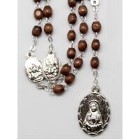 Rosary Wood Brown Seven Dolor - 6mm Beads