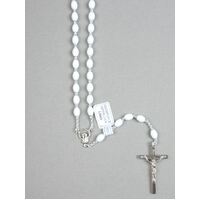 Rosary Plastic White - 5mm Beads
