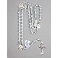 Rosary Plastic Annunciation Clear - 7mm Beads