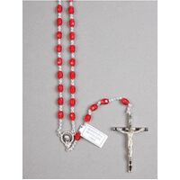Rosary Plastic Red - 5mm Beads