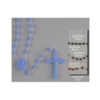 Rosary Plastic Blue with Nylon Cord - 5mm Beads