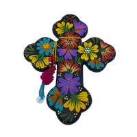 Talavera Black Wall Cross - Small
