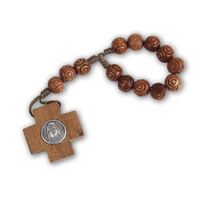 Rosary Ring Wooden with  Mary MacKillop Medal - 5mm Beads