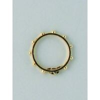 Rosary Ring Gold Small - 13mm