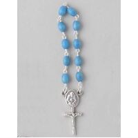Rosary Ring Wooden Jubilee Blue - 5mm Beads