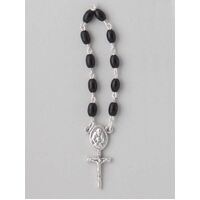 Rosary Ring Wooden Jubilee Year black - 5mm Beads