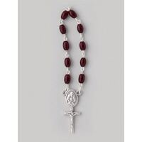 Rosary Ring Wooden Jubilee Year Brown - 5mm Beads