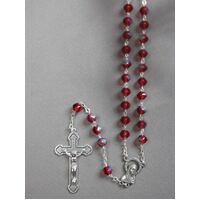 Rosary Glass Red -  7mm Beads