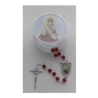 Rosary Glass Boxed Infant of Prague - 7mm Beads