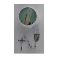 Rosary Glass Boxed Fatima - 7mm Beads