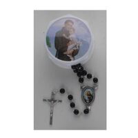 Rosary Glass Boxed St Anthony - 7mm Beads