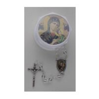 Rosary Glass Boxed OLPH - 7mm Beads