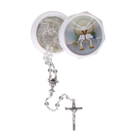 Rosary Glass Boxed Communion - 7mm Beads