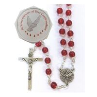 Rosary Glass Boxed Confirmation - 7mm Beads