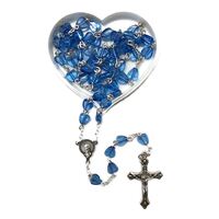 Heart Shaped Rosary - Blue