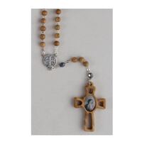 Rosary St Benedict Olive Wood - 7mm Beads