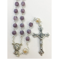 Rosary Glass Stone Look Beads (6mm)