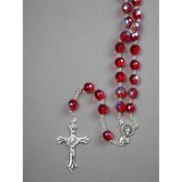 Rosary Boxed Large Crystal Red - 10mm Beads