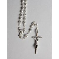 Rosary Silver with Filigree Mysteries - 5mm Beads
