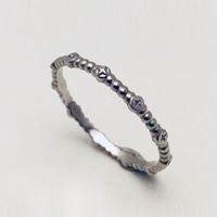 Sterling Silver Rosary Ring - 17mm