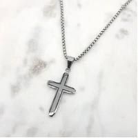 Stainless Steel Silver Cross Pendant