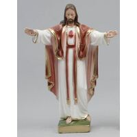 Statue Plaster Sacred Heart Jesus Montemarte (30cm)