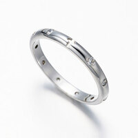 Sterling Silver Rosary Ring - 16mm
