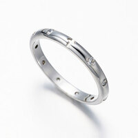 Sterling Silver Rosary Ring - 17mm