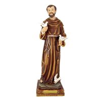 Statue 12cm Resin - St Francis