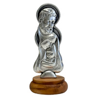 Mini-Statuette w/Wood Base - Holy Family