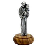 Mini-Statuette w/Wood Base - St Anthony