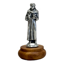 Mini-Statuette w/Wood Base - St Francis