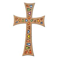 Transfer Jewel Cross (210mm) - Water