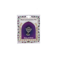 Metal Chalice First Communion Pin