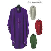 Chasuble & Stole Polyester Cross
