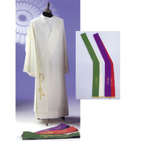 Stole Deacon Polyester Green/Red