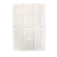 Finger Towel Linen with White Cross and Embroidery