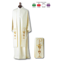 Humeral Veil  White Chalice and Grapes