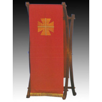 Lectern Cover Polyester Cross Red
