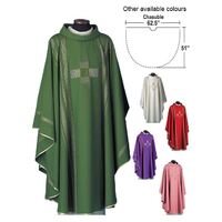 Chasuble & Stole Wool with Gold Trim
