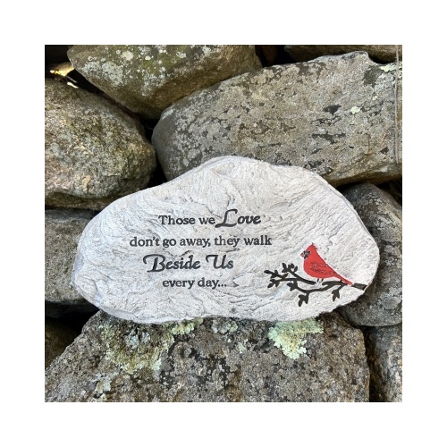 Garden Stone Engraved - Memorial Cardinal